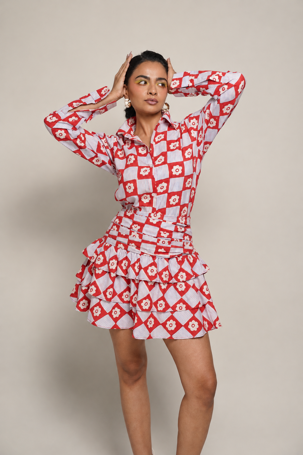 Red Flower co-ord